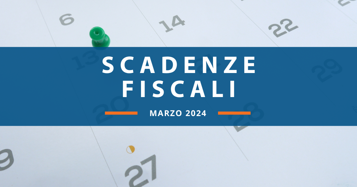 Calendario Delle Scadenze Fiscali Di Marzo