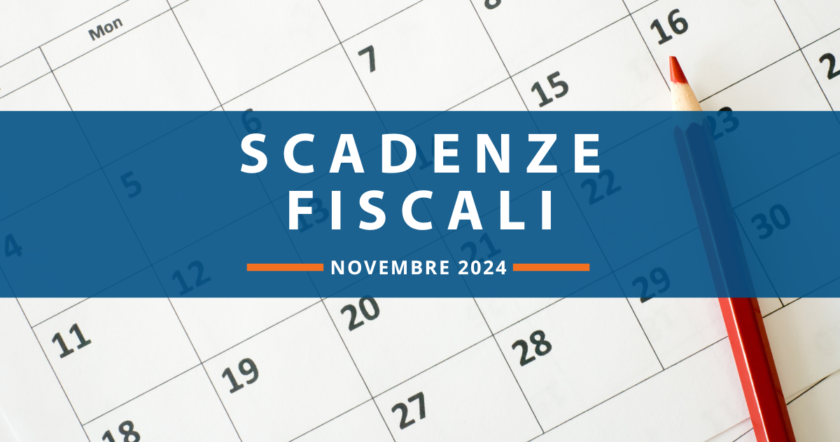 Calendario delle scadenze fiscali di novembre